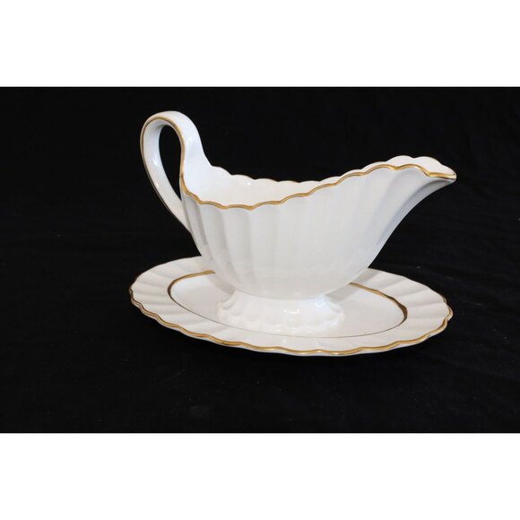 Vintage Spode Midas Bone China England  Gravy Boat & Underplate Midas by SPODE - Picture 1 of 3